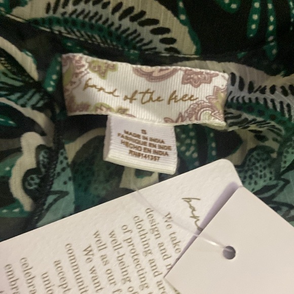 NWT Band of the Free Bonnie Emerald Black Floral Boho Gypsy Bodysuit Size Small - Picture 9 of 12